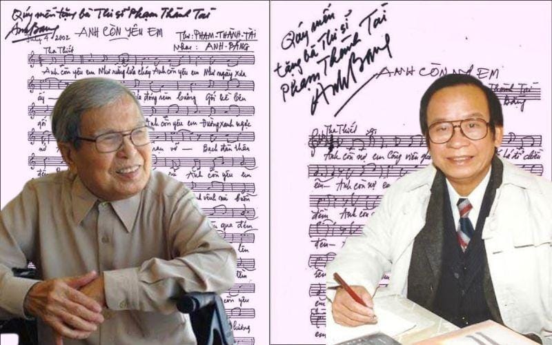 Duyên tình thơ nhạc giữa nhạc sĩ Anh Bằng và thi sĩ Phạm Thành Tài