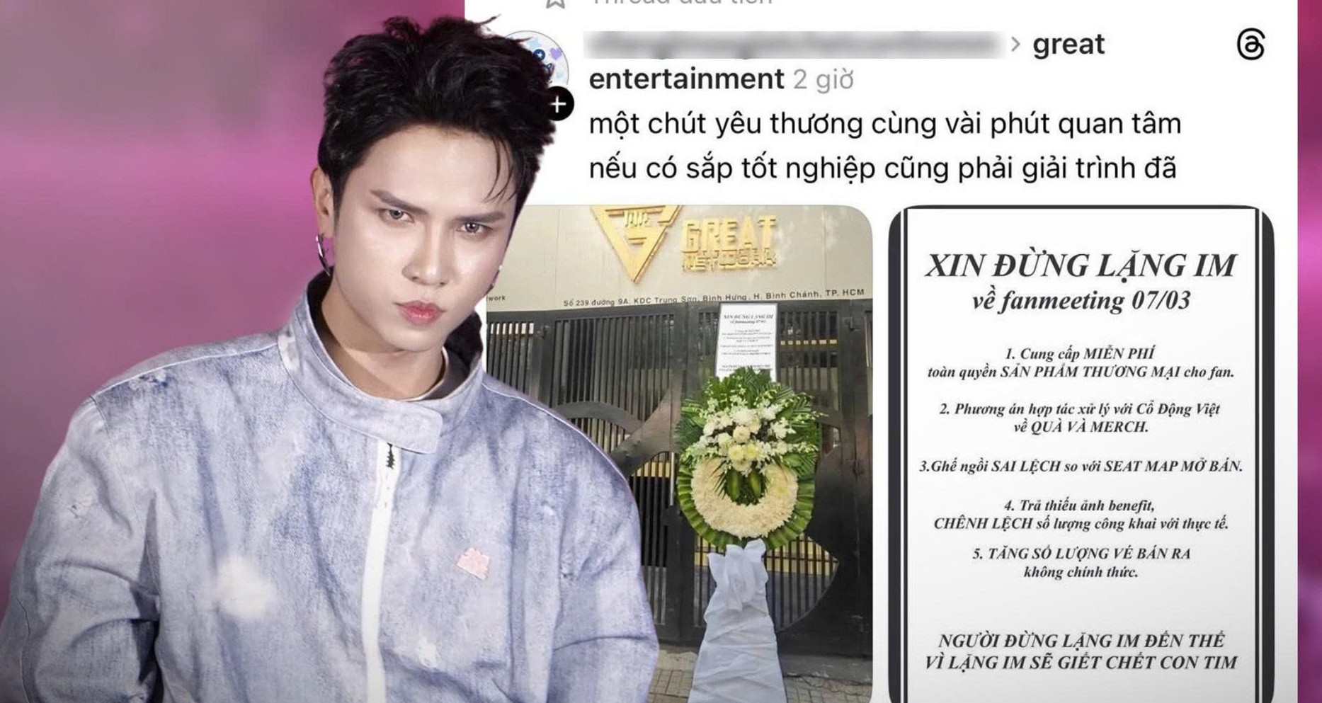 Người gửi hoa viếng đến công ty của Neko Lê có vi phạm pháp luật không?