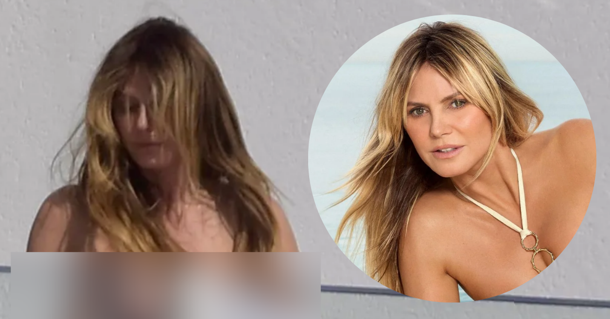 Siêu mẫu Heidi Klum gây tranh cãi khi bán nude tắm nắng ở ban công